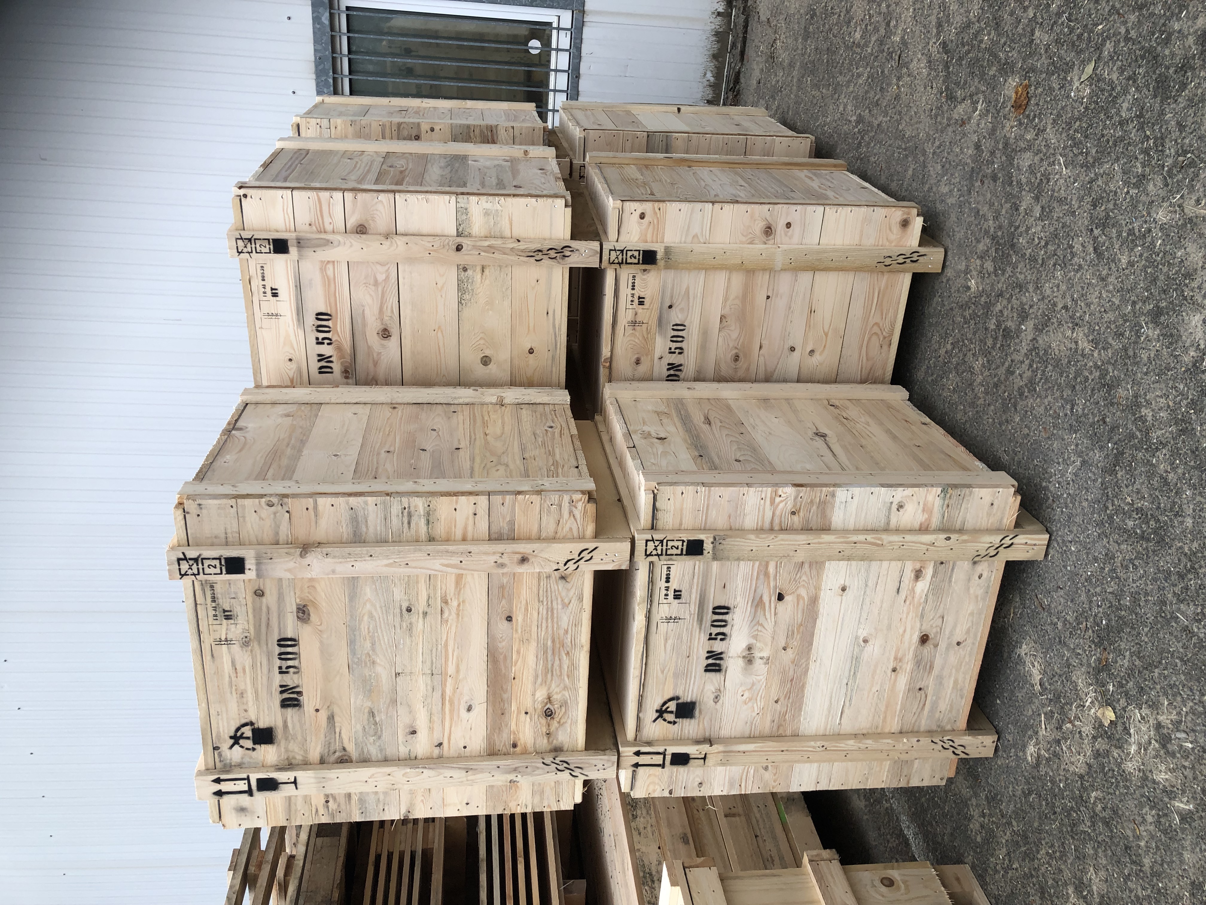 brown wooden pallets